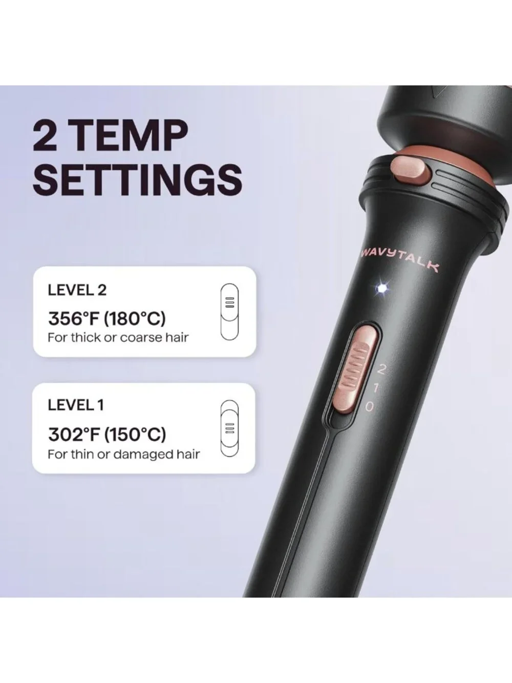 1.5-Inch Heated Round Thermal Brush with Detachable Head & Travel Pouch - Rose